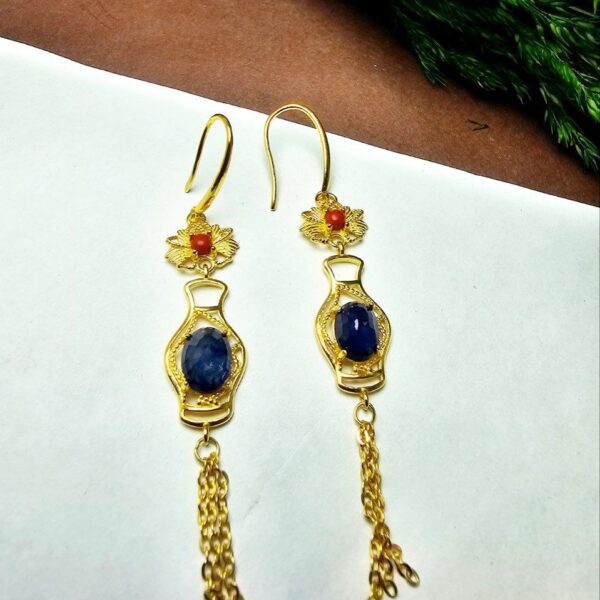 گوشواره نقره یاقوت کبود اصلی