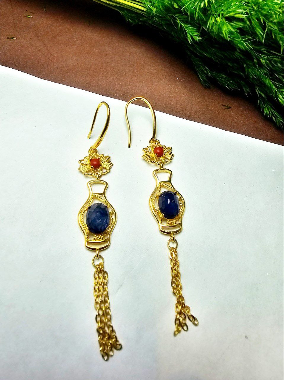 گوشواره نقره یاقوت کبود اصلی گوشواره نقره یاقوت کبود اصلی