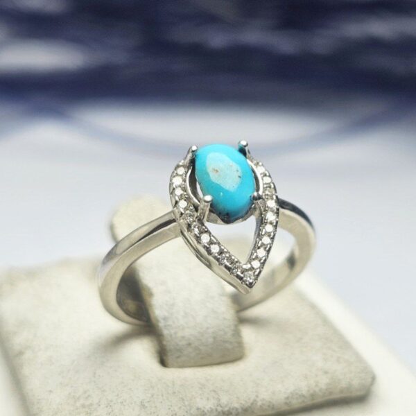 انگشتر نقره زنانه فیروزه نیشابور اصلی