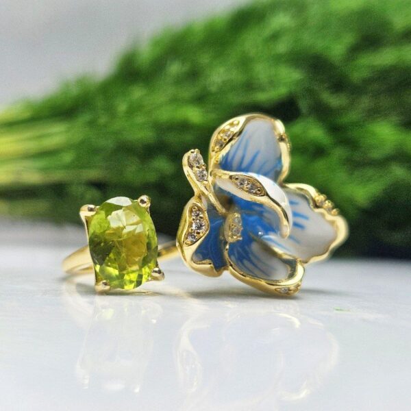 انگشتر نقره زنانه زبرجد اصلی