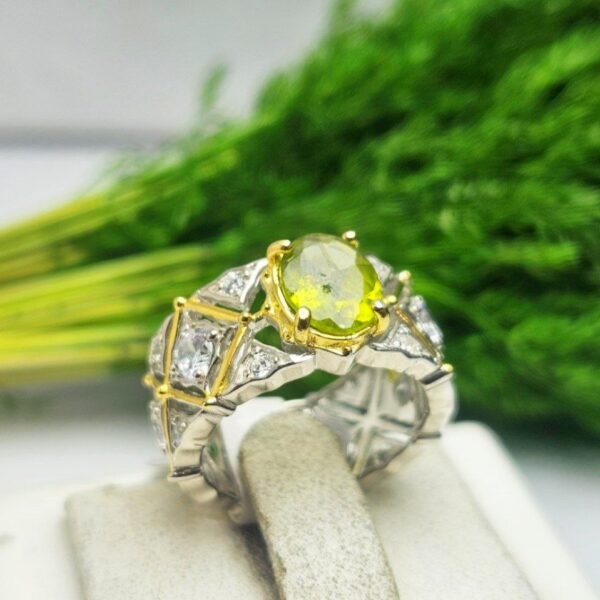 انگشتر نقره زنانه زبرجد اصلی