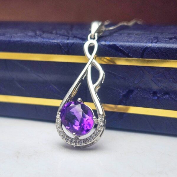 مدال نقره توگردنی آمیتیست اصلی