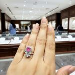 انگشتر نقره زنانه یاقوت قرمز اشکی اصلی