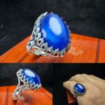 انگشتر نقره یاقوت استار آبی اصل - Image 4