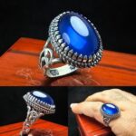انگشتر نقره یاقوت استار آبی اصل - Image 4