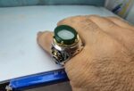 انگشتر نقره یشم سبز اصل - Image 4