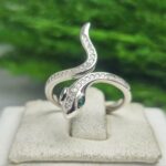 انگشتر نقره زنانه زیبای طرح مار