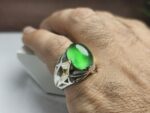 انگشتر نقره جید برمه اصلی - Image 4