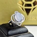 انگشتر نقره زنانه عقیق یمنی کبود اصل