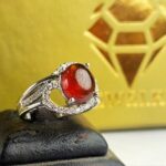 انگشتر نقره زنانه گارنت اصل