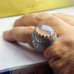 انگشتر نقره عقیق یمنی یاسی اصل - Image 3