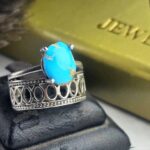 انگشتر نقره زنانه فیروزه نیشابور اصل