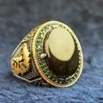 انگشتر نقره عقیق یمن مشکی اصل