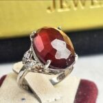 انگشتر نقره زنانه گارنت اصل