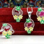 نیم ست جواهری یاقوت قرمز اصلی