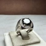 انگشتر نقره موزانایت اصلی