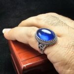 انگشتر نقره یاقوت استار آبی اصل - Image 3