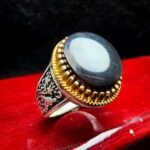 انگشتر نقره عقیق مشکی یمنی