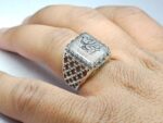 انگشتر نقره در نجف اصلی چهارگوش - Image 4