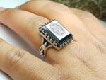 انگشتر نقره حدید اصلی چهارگوش - Image 4