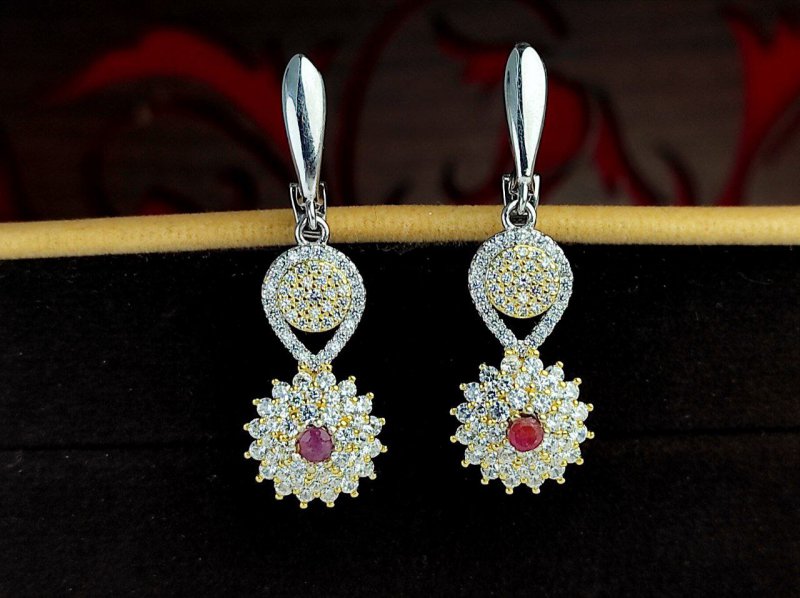 productimage-3689-1.jpg گوشواره نقره یاقوت قرمز اصل - Image 1