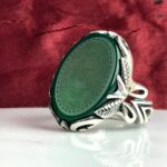 انگشتر عقیق سبز حکاکی 14 ذکر