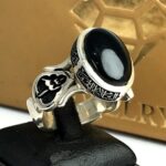 انگشتر عقیق یمنی مشکی