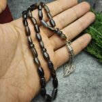 تسبیح عقیق یمنی مشکی اصلی