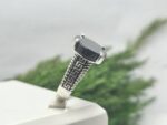 انگشتر نقره عقیق مشکی
